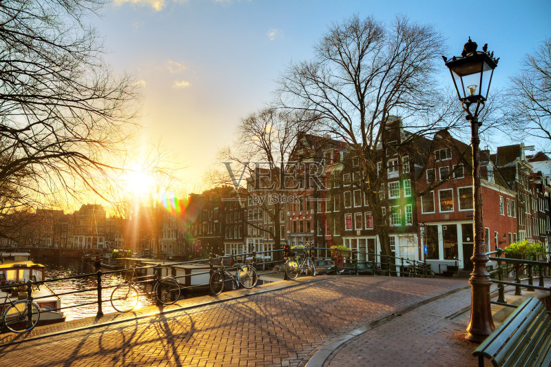 日出运河正版图片素材