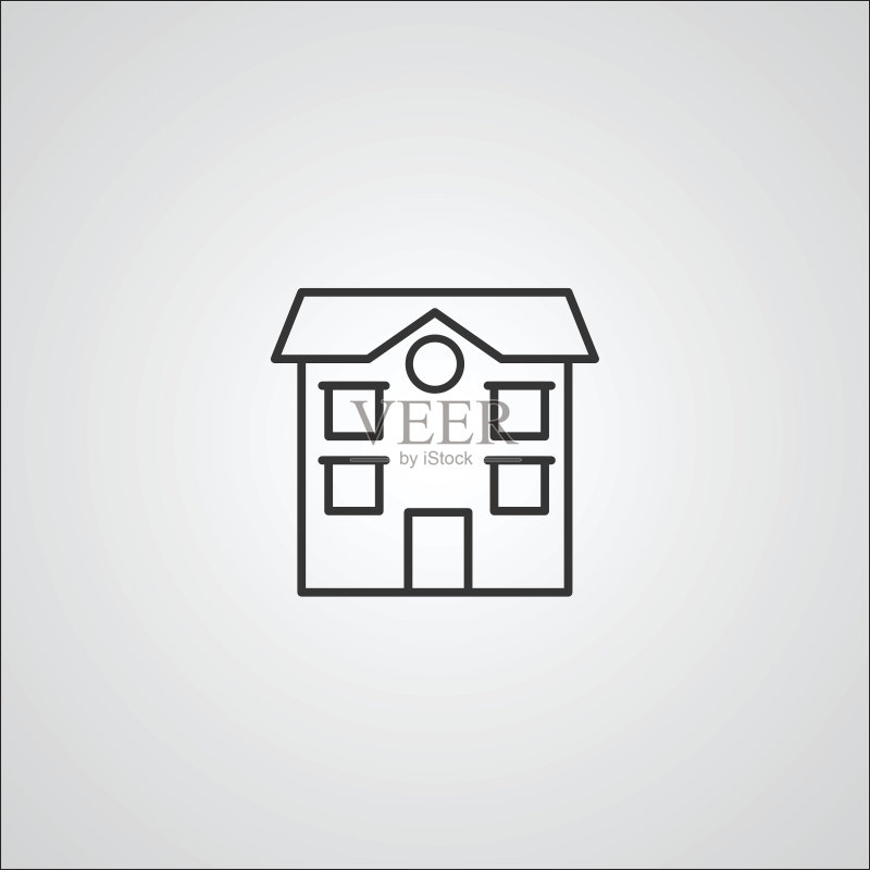 学校线性图标矢量素材图标素材