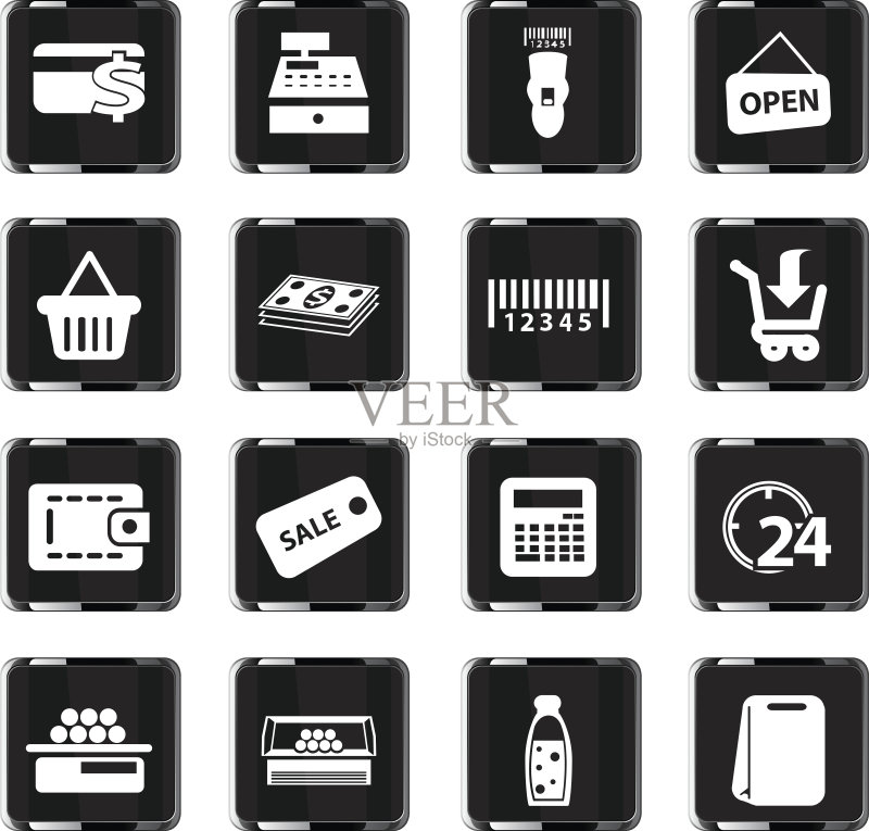杂货店图标集图标素材