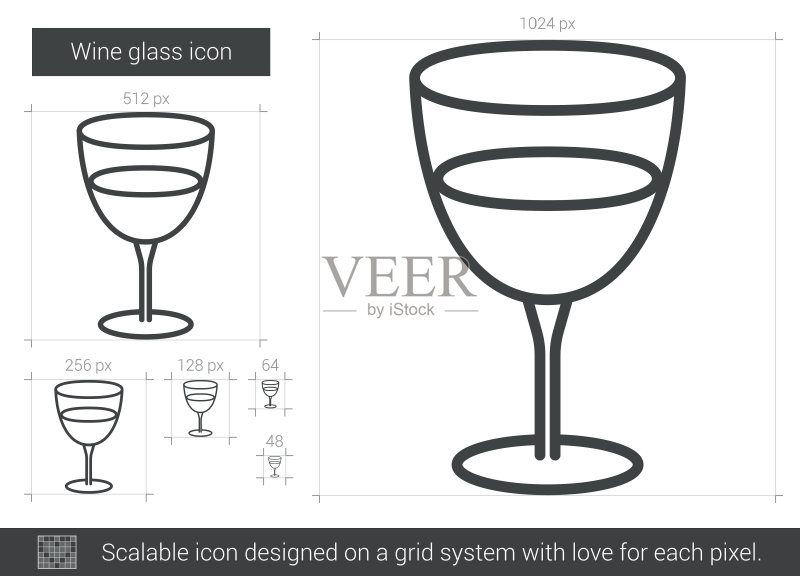 酒杯线条图标图标素材