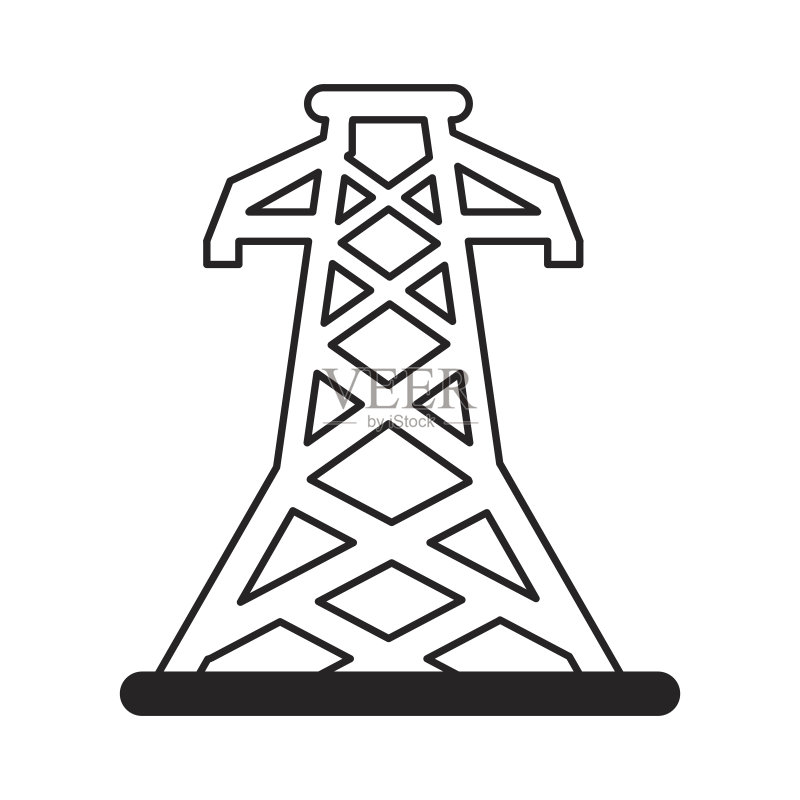 能源塔独立图标图标素材