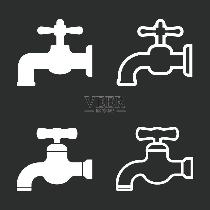 水龙头矢量图标图标素材