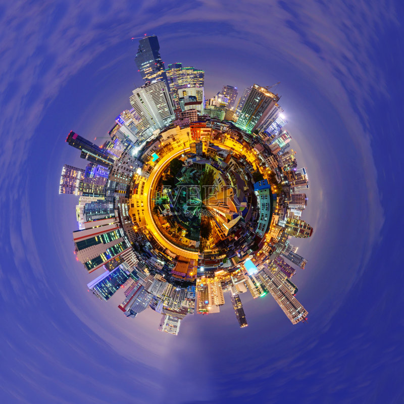 环形城市全景正版图片素材