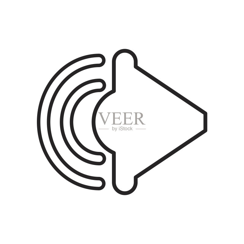 隔离式扬声器图标图标素材