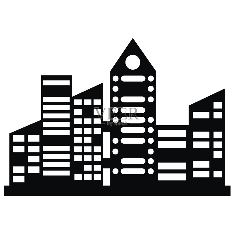 黑色城市图标矢量素材图标素材