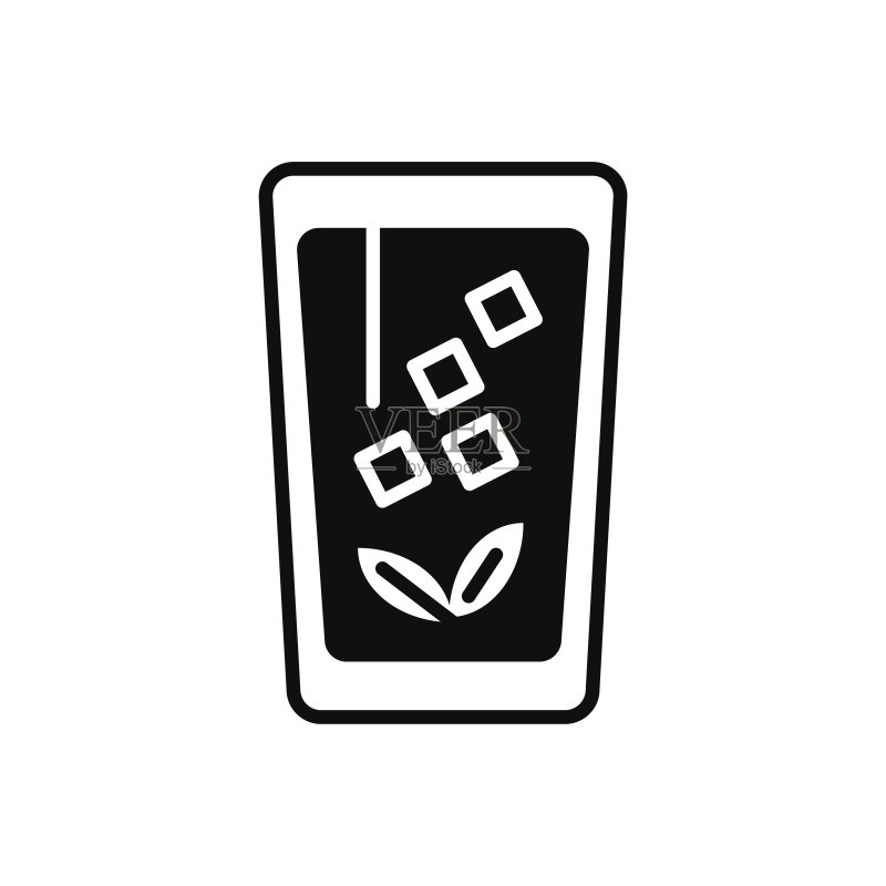 柠檬水线性图标。矢量图,白色背景图标素材