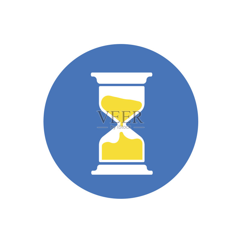 时钟图标矢量插画扁平简约设计图标素材