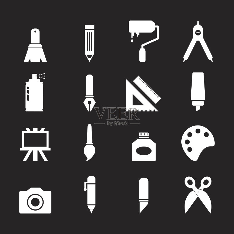 美术工具图标图标素材