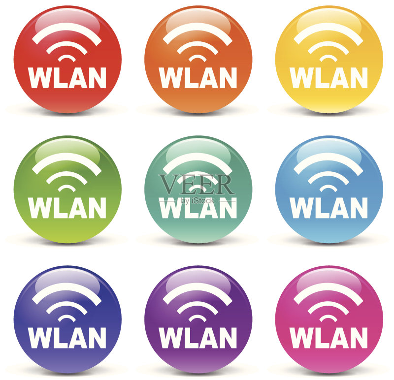 WLAN图标矢量图图标素材