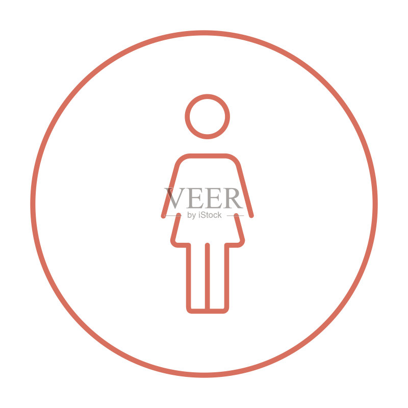 女商人线条图标图标素材