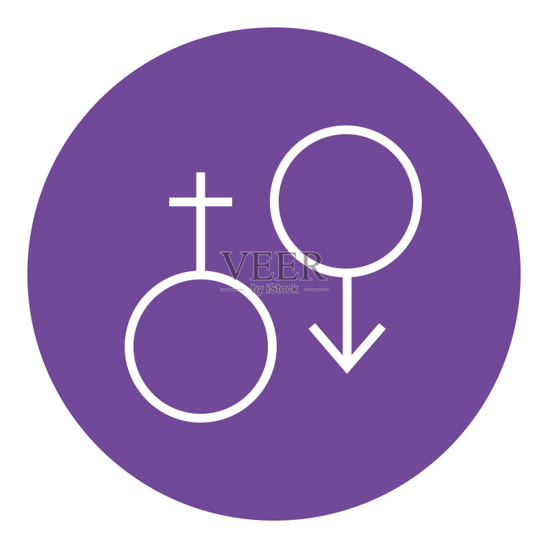男女符号线条图标图标素材
