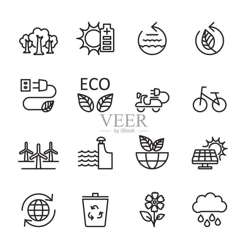 生态图标合集7,矢量图图标素材