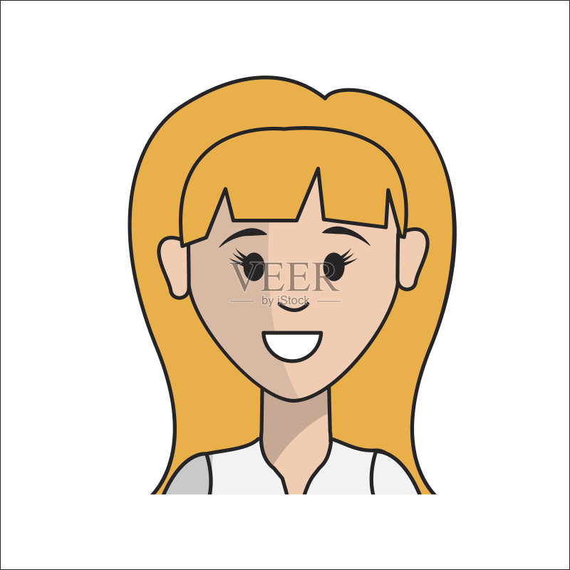 快乐的女人头像图标素材