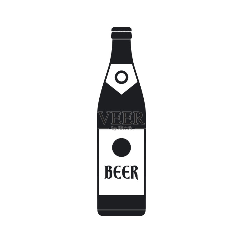 简约风格啤酒瓶图标图标素材