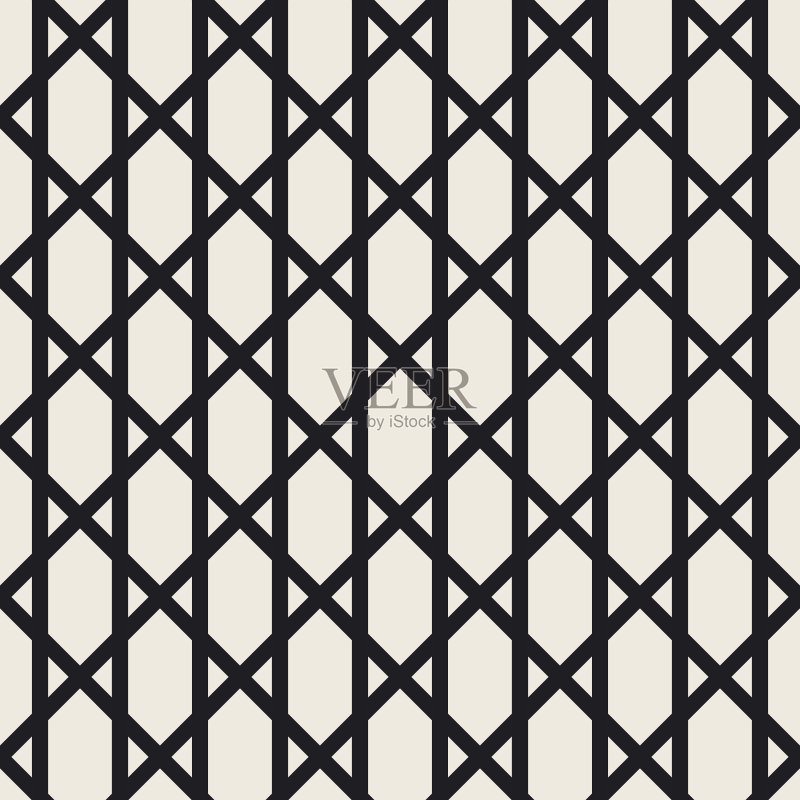 锯齿形线条,几何无缝图案。正版插画素材