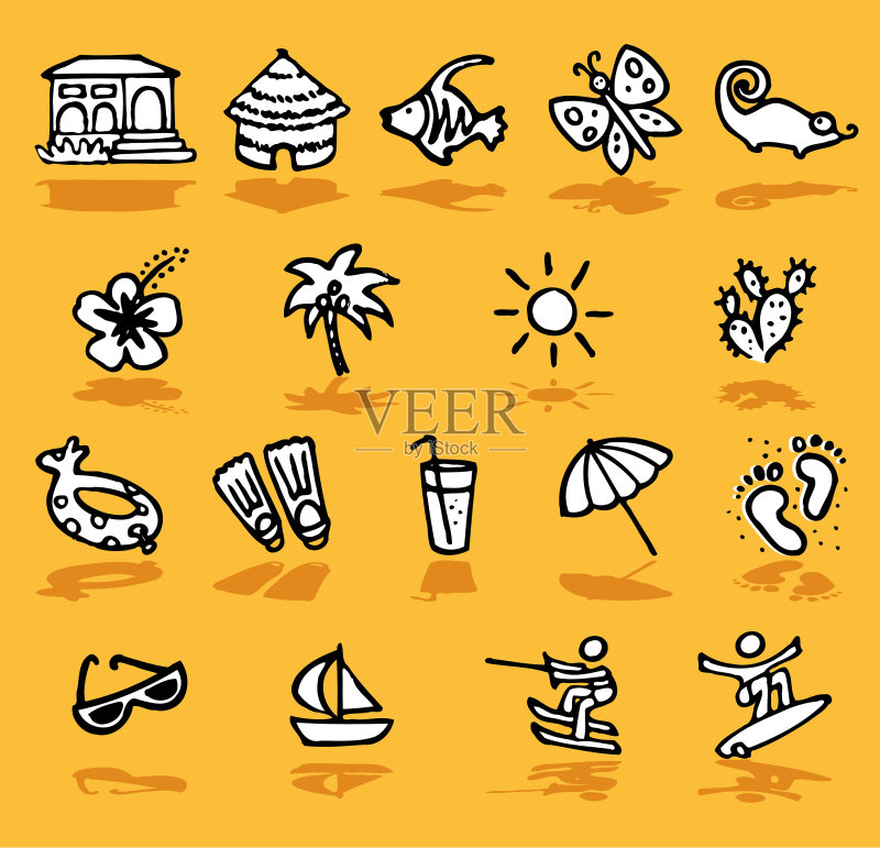 夏季图标图标素材