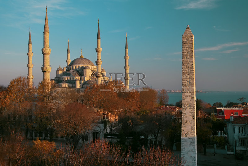 位于苏丹艾哈迈德地区的康斯塔宁方尖碑正版图片素材