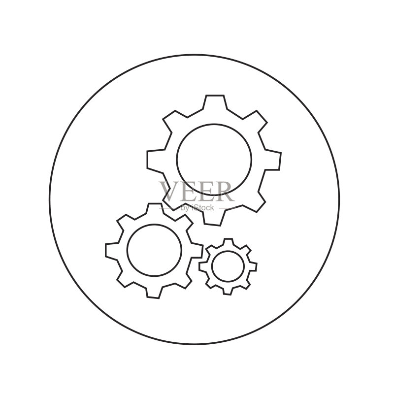 齿轮图标插画设计图标素材