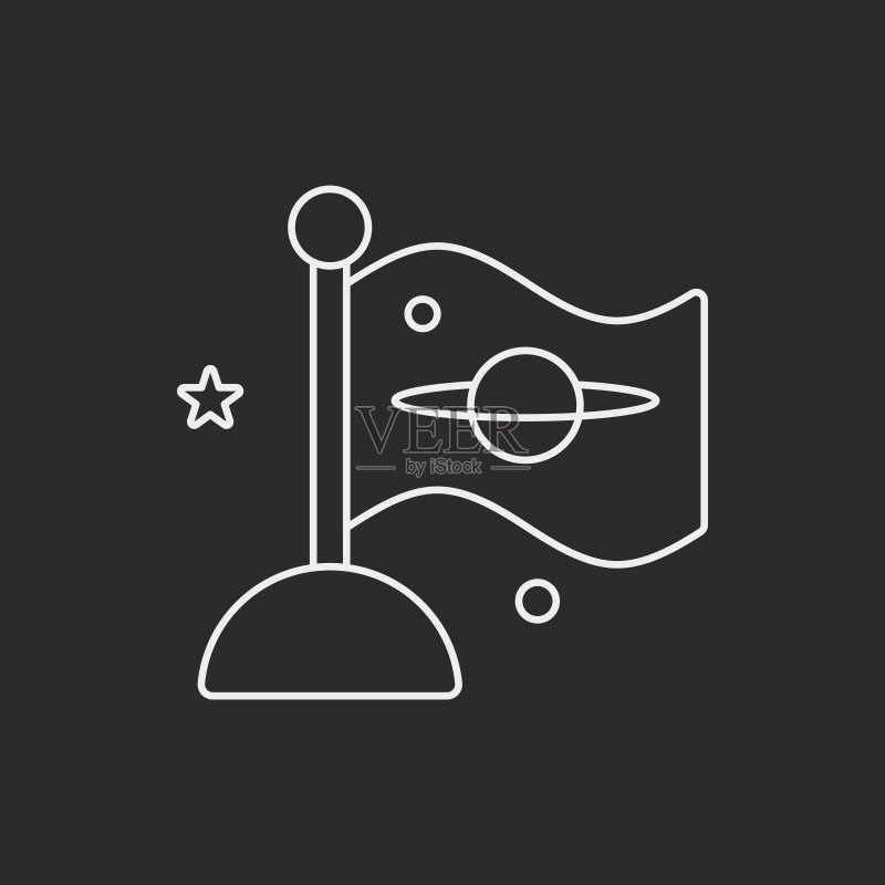 太空星球线条图标图标素材