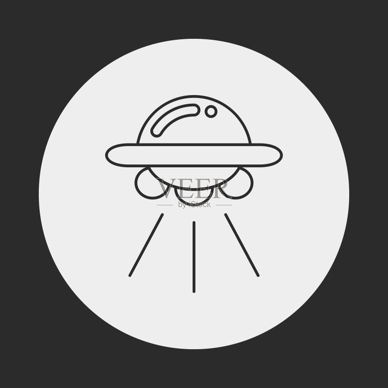 太空UFO线性图标图标素材