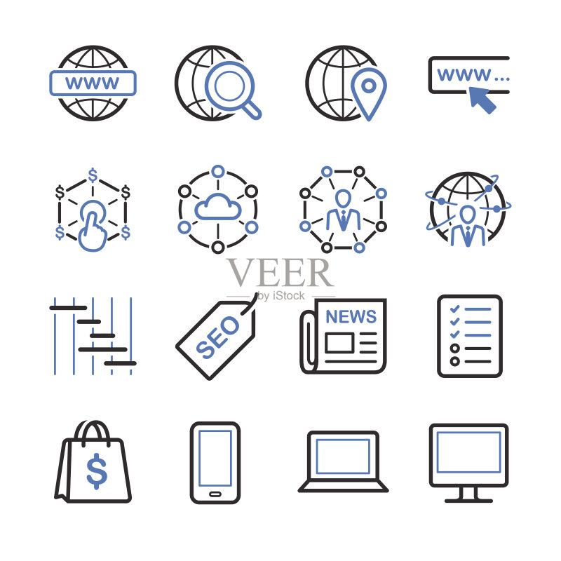 SEO图标集2矢量图图标素材