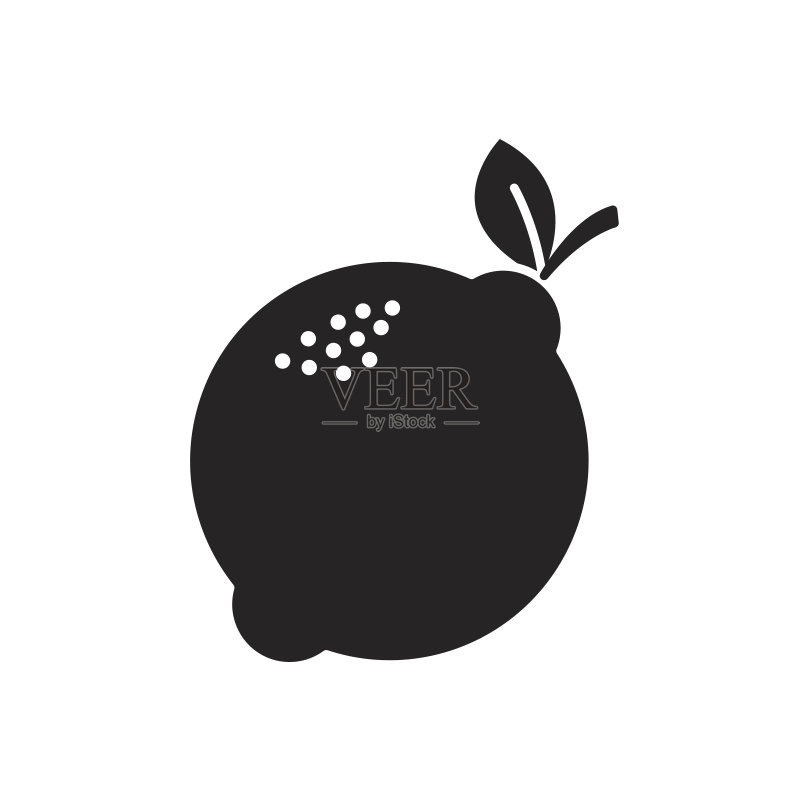 黑色轮廓柠檬蔬菜图标图标素材