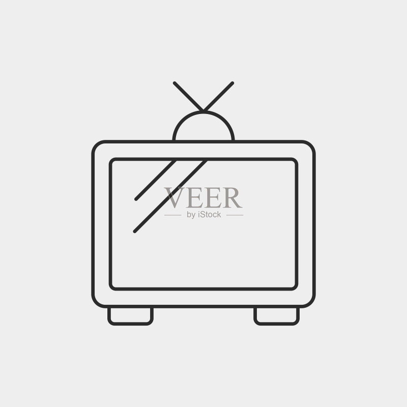 电视线性图标图标素材