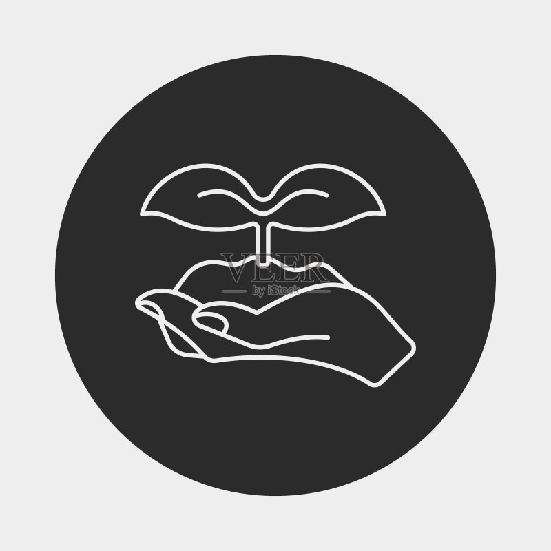 种子线条图标图标素材