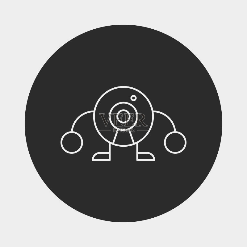 机器人行图标图标素材