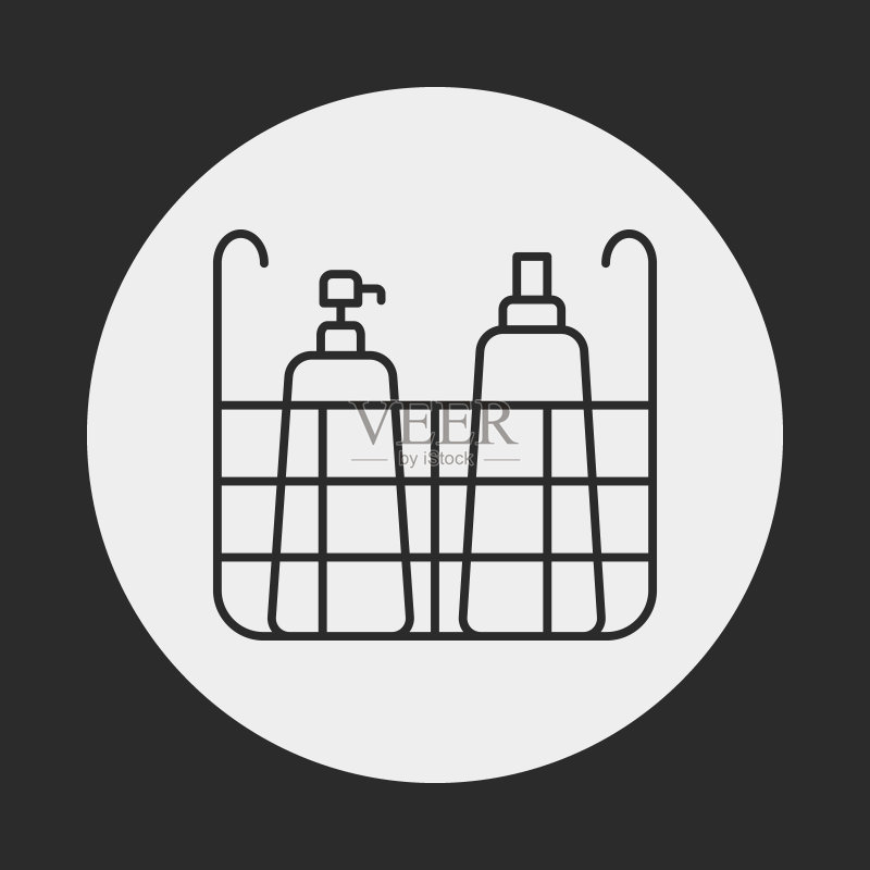 洗发水线条图标图标素材