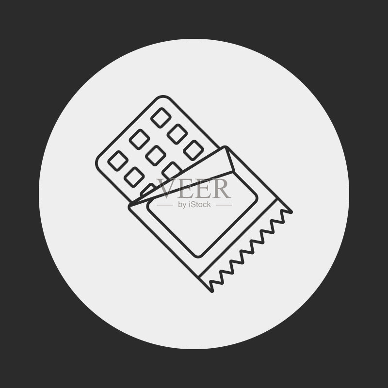 巧克力线条图标图标素材