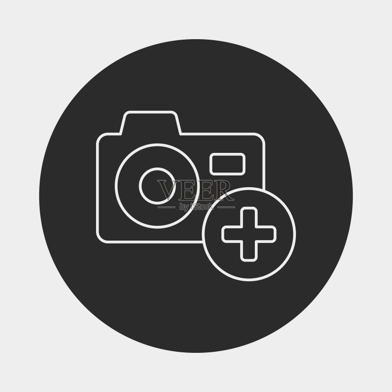 相机线性图标图标素材