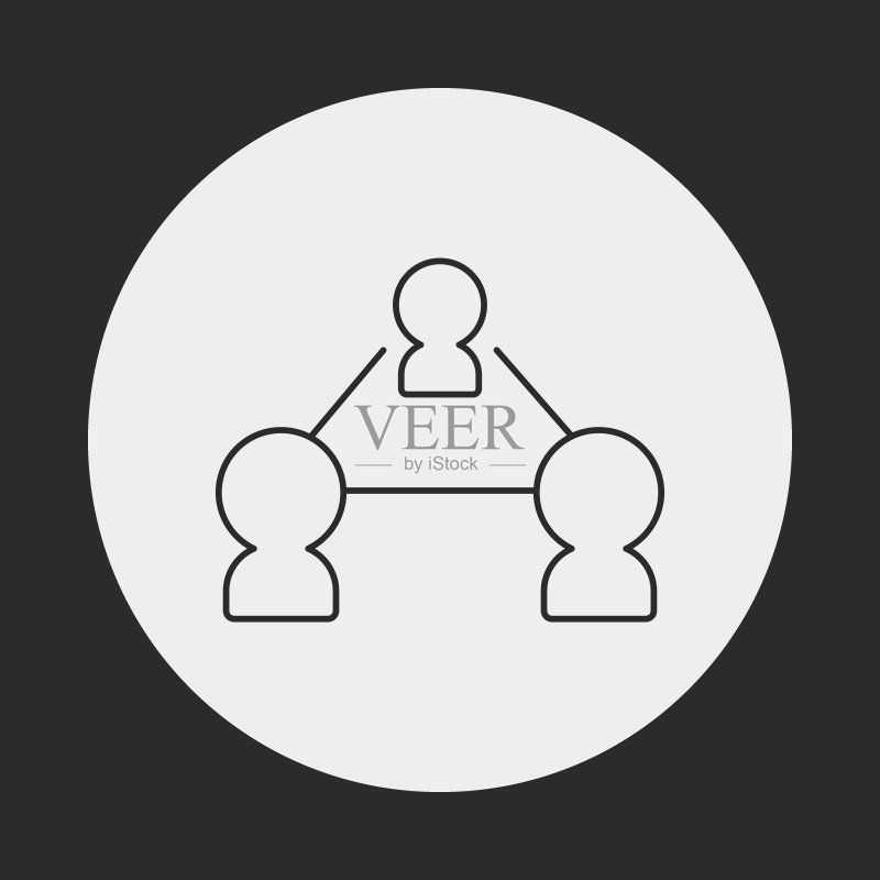 社交链接线性图标图标素材