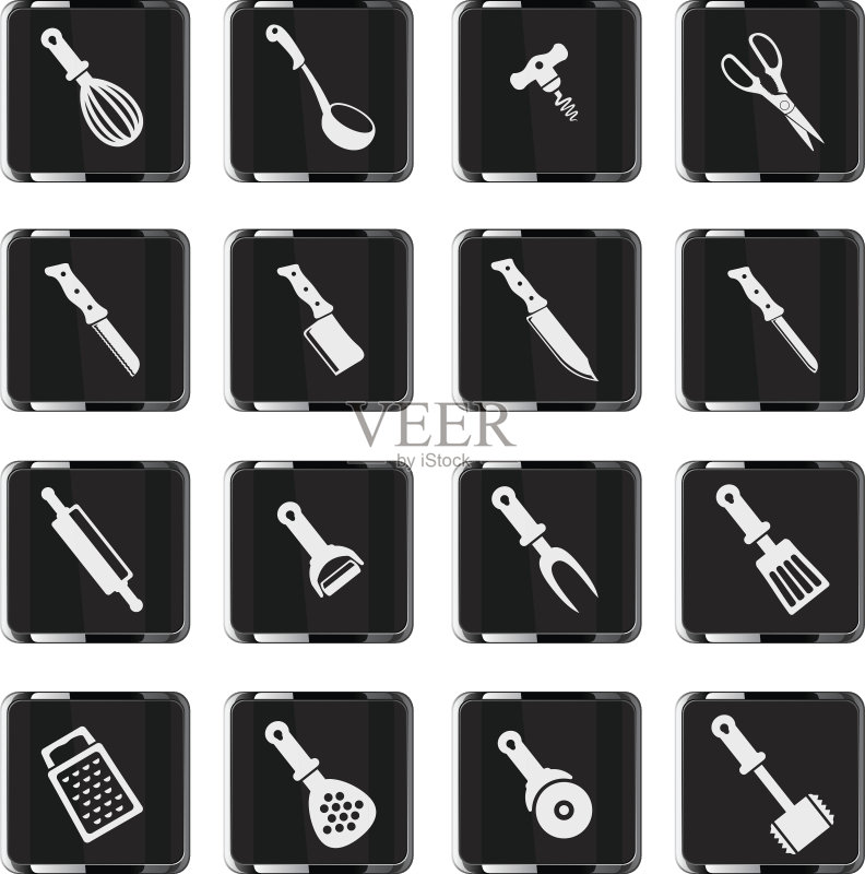 厨房用具图标素材