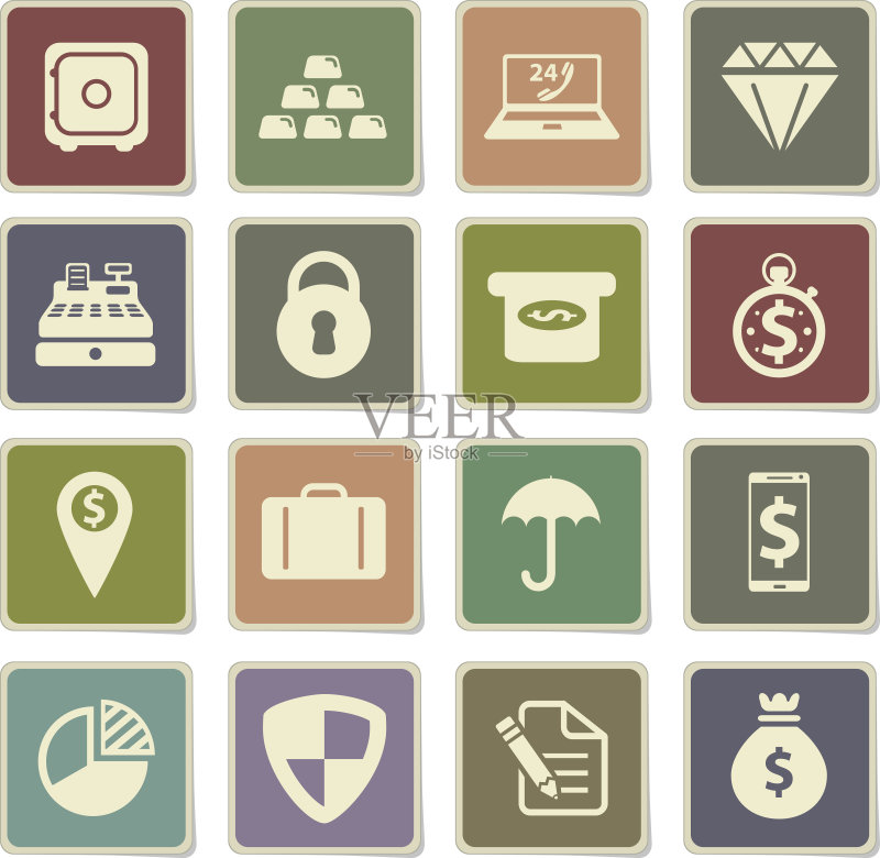 金融简约图标图标素材