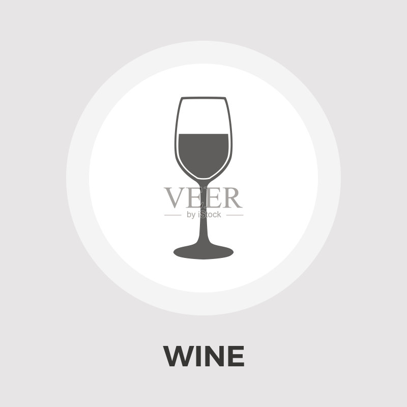 葡萄酒矢量扁平图标图标素材
