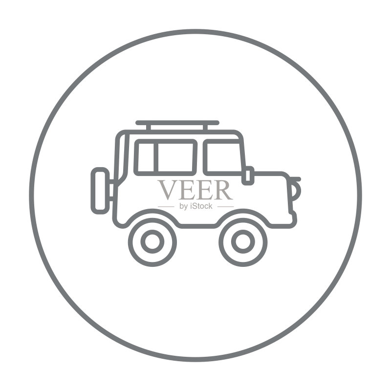 汽车线条图标图标素材