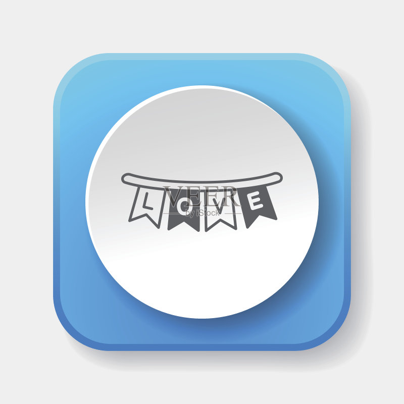 悬挂的爱心图标图标素材