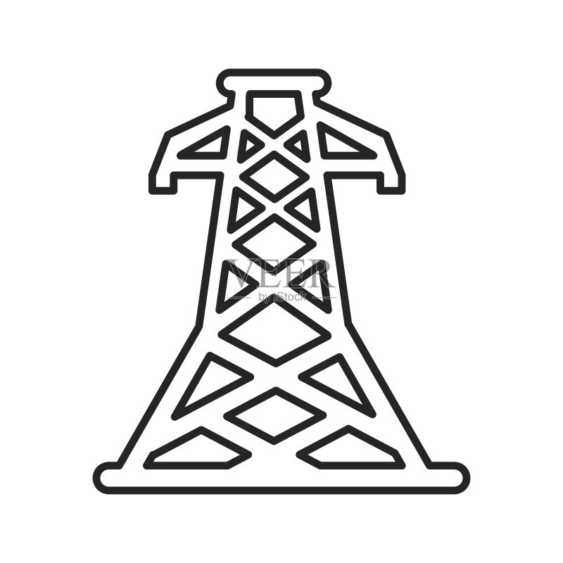 能源塔独立图标图标素材