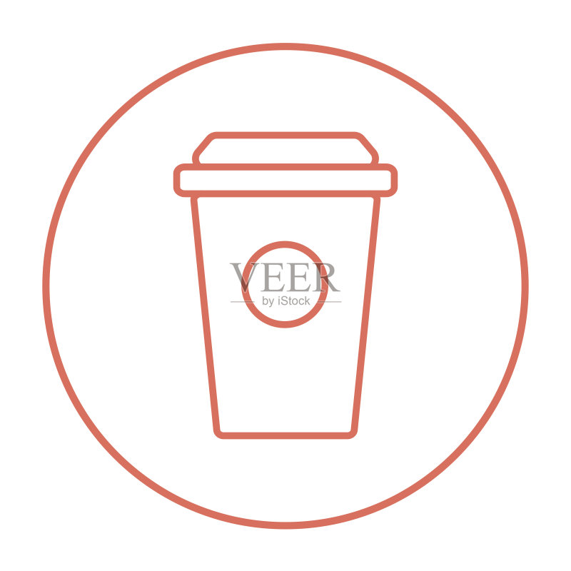 一次性杯子线条图标图标素材