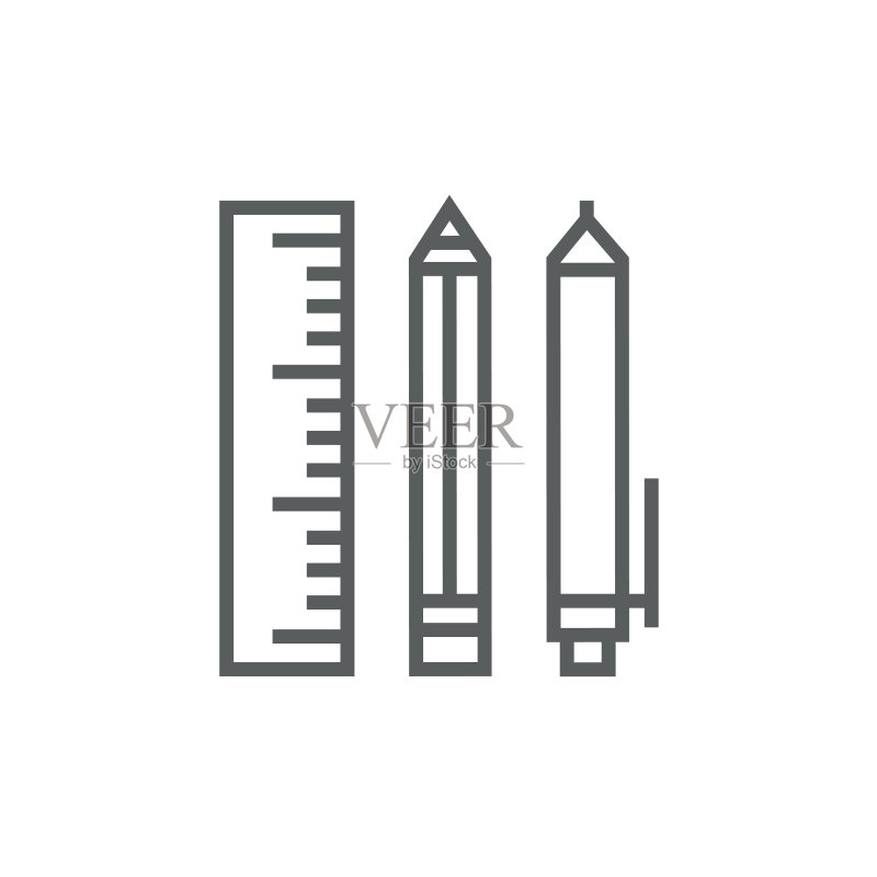 学习用品线性图标图标素材