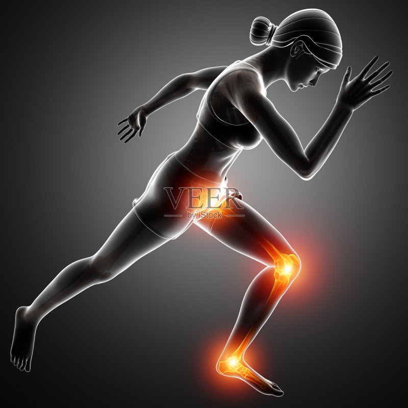 腿部关节疼痛正版图片素材