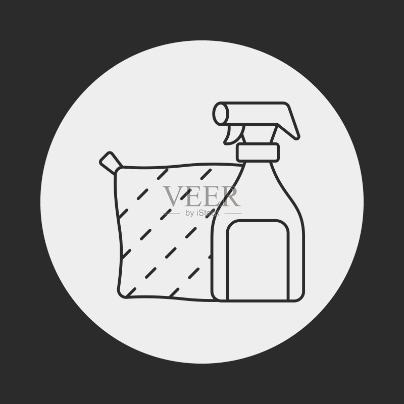 清洁剂线性图标图标素材