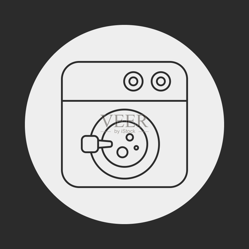 洗衣机线条图标图标素材