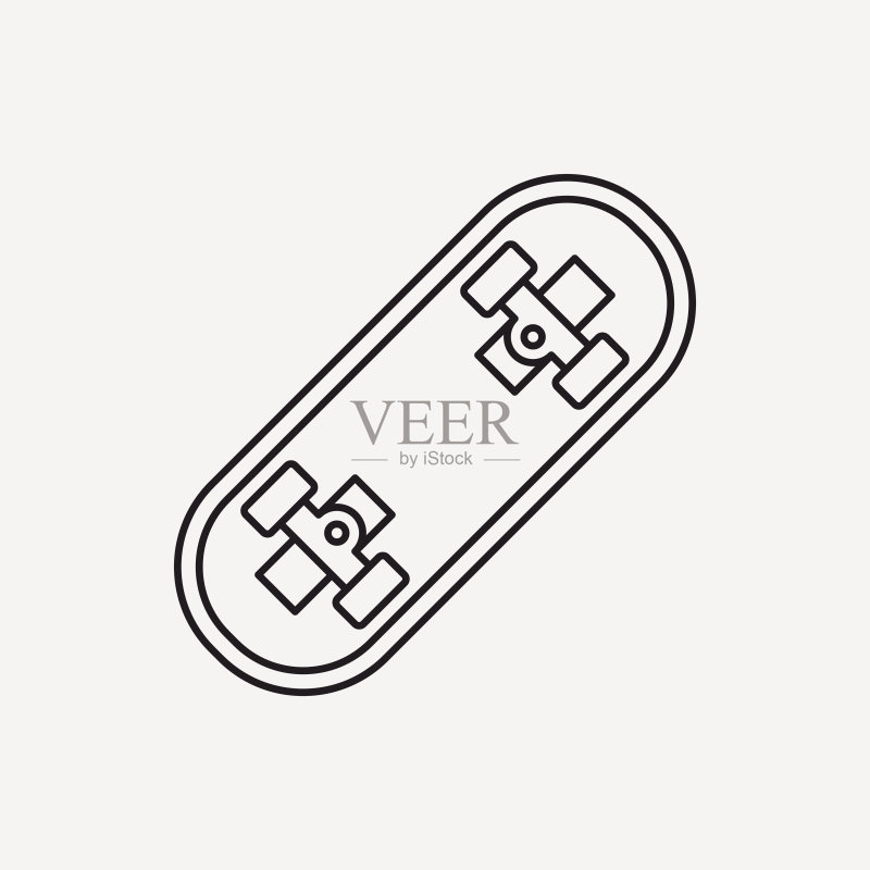 滑板线条图标图标素材