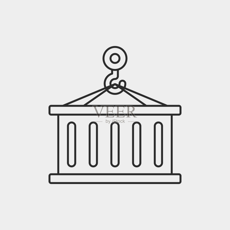 物流货运线条图标图标素材