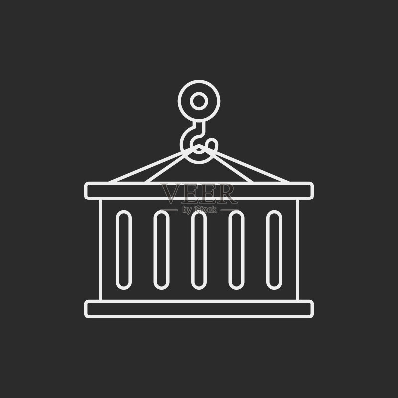 物流货运线条图标图标素材