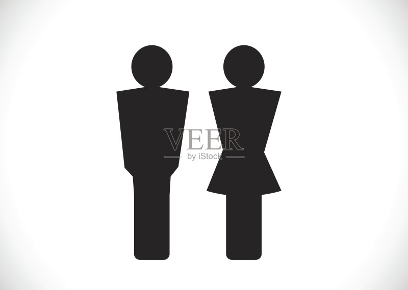 男女卫生间象形图标图标素材