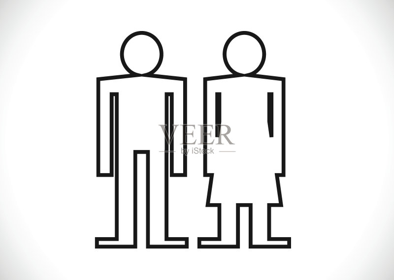 男女卫生间象形图标图标素材