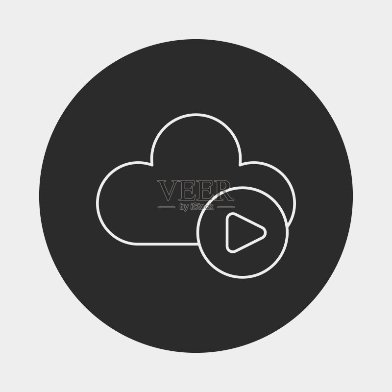 iCloud线性图标图标素材